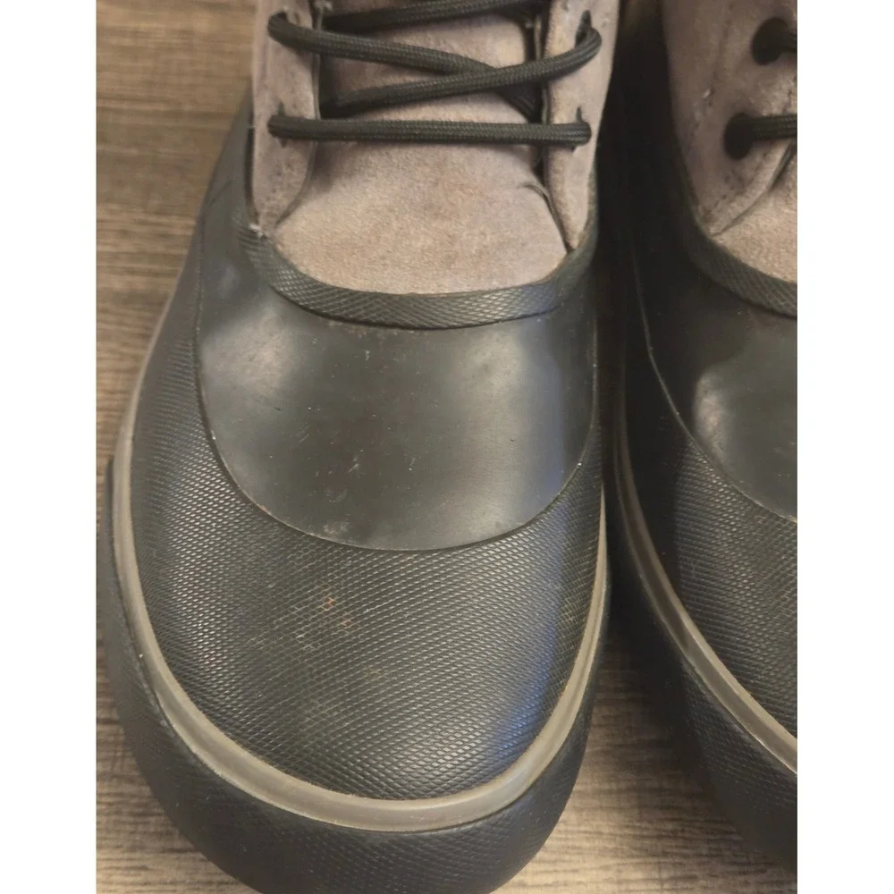 Sperry Cutwater Waterproof Insulated Deck Boots Mens Size 10.5 Gray Black